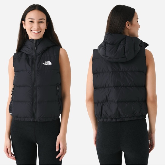 NWT The North Face Women’s Hydrenalite 600-Fill Down Puffer Vest Hooded Black L - Picture 1 of 13